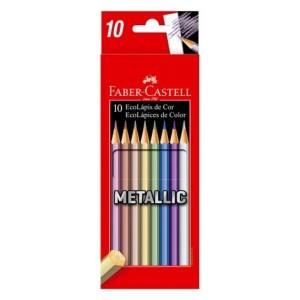 LÁPIS 10 CORES METALLIC FABER CASTELL