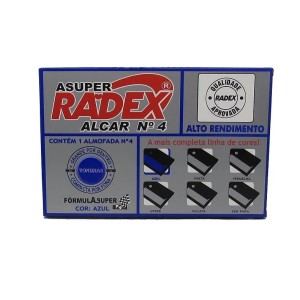 ALMOFADA PARA CARIMBO PLÁSTICA Nº4 AZUL RADEX