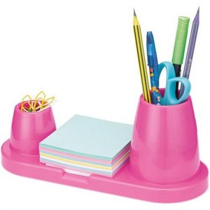 PORTA LÁPIS/CLIPS/LEMBRETE ROSA REF.461 WALEU