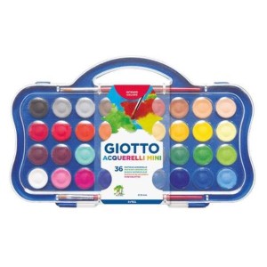 AQUARELA EM PASTILHA 36 COES+ 2 PINCEIS GIOTTO