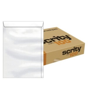 ENVELOPE SACO BRANCO 370x470 C/100 90G SOF347 SCRITY