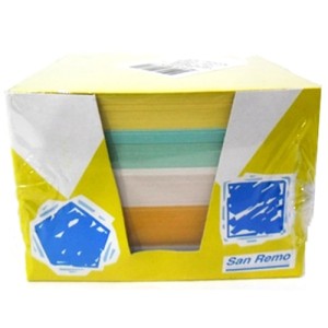 PAPEL LEMBRETE COLOR 90MM X 85MM COM 700 FOLHAS SAN REMO