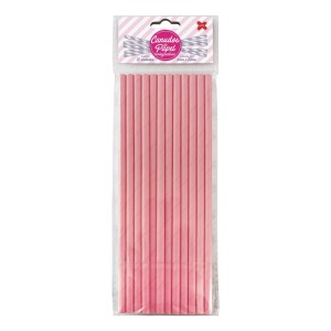 CANUDO DE PAPEL ROSA 6MMx200MM C/12 UNIDADES 4323 MAKE