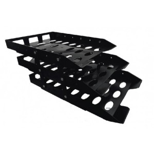 CAIXA DE CORRESPONDÊNCIA TRIPLA MÓVEL VAZADA PRETO REF.432 CARBRINK