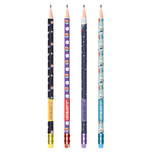 LÁPIS GRAFITE HB COM BORRACHA ASTRONAUTA LEO&LEO