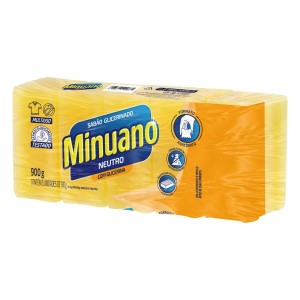 SABÃO EM PEDRA 5X180G NEUTRO GLICERINA MINUANO