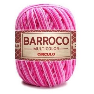 BARBANTE BARROCO 4/6 200G MULTICOLOR FLOR ROSA 9427