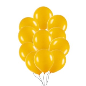 BEXIGA AMARELA Nº9 COM 50 UNIDADES HAPPY DAY