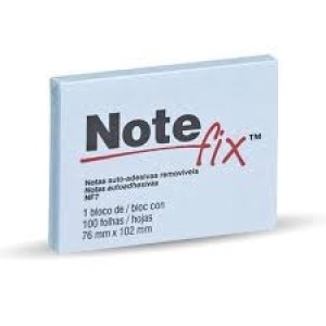 BLOCO ADESIVO 76x102 AZUL 100FLS NOTE FIX 3M