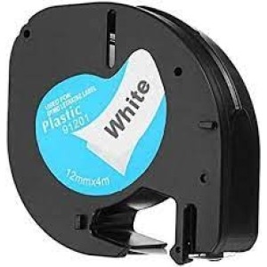 FITA PARA ROTULADOR 91201 COMPATIVEL DYMO 12MMx4M WHITE