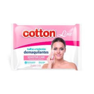 LENÇO UMEDECIDAS DEMAQUILANTES C/24 UNIDADES COTTON LINE
