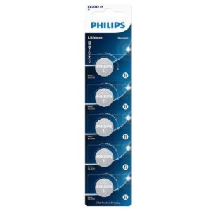 BATERIA CR2032 3V CARTELA COM 5 UNIDADES PHILIPS