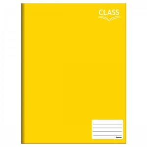 CADERNO 1/4 48FLS CAPA DURA BROCHURA AMARELO CLASS FORONI