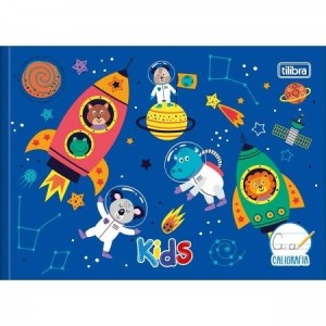 CADERNO 1/4 40FLS CALIGRAFIA CAPA DURA BROCHURA HORIZONTAL SAPECA KIDS TILIBRA
