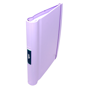 FICHÁRIO 4 ARGOLAS INJETADO COM ELÁSTICO LILÁS PASTEL 5022 DELLO