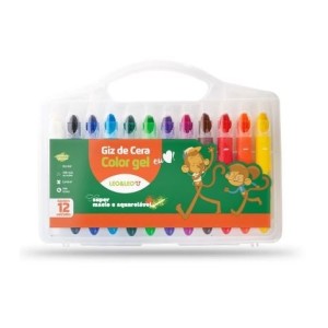 GIZ DE CERA EM GEL 12 CORES 72304 LEO&LEO JOCAR