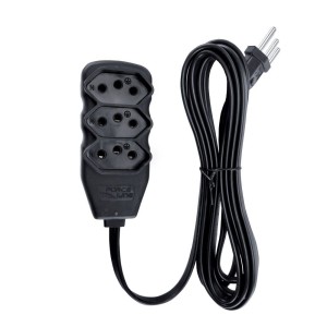 EXTENSÃO TRIPOLAR 3 TOMADAS BIVOLT 3 MTS 200253 FORCE LINE