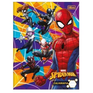CADERNO 40FLS CALIGRAFIA COLEGIAL CAPA DURA BROCHURA SPIDER MAN TILIBRA