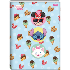 CADERNO 80FLS 1/4 CAPA DURA DISNEY EMOJI JANDAIA