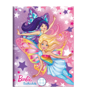CADERNO 40FLS QUADRICULADO CAPA DURA BROCHURA BARBIE FORONI
